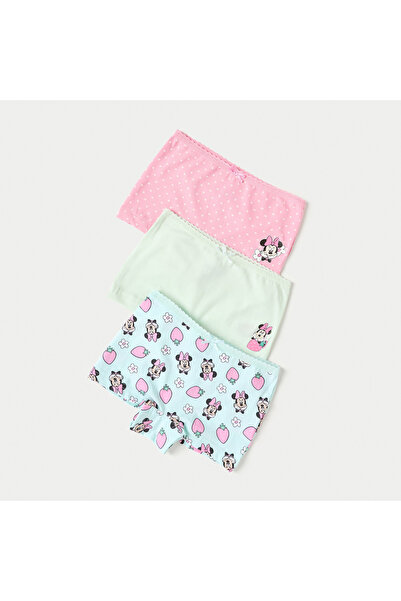 Disney Minnie Mouse Print Briefs with Elasticated Waistband - Set of 3