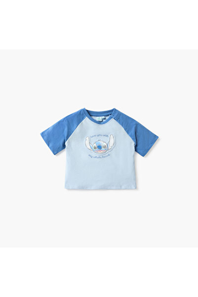 Disney Stitch Print T-shirt and Shorts Set