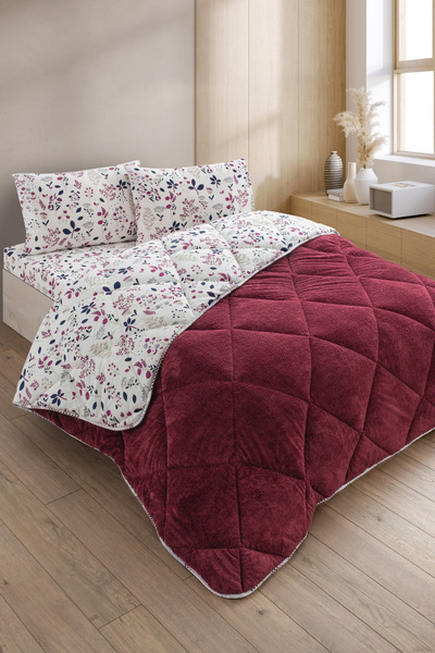 Formeya Morena Double Wellsoft Quilt Sleeping Set Double Sleeping Set with Elastic Sheet + Pillowcase