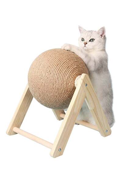Arabest Durable Sisal Cat Scratching Ball with Stable Stand