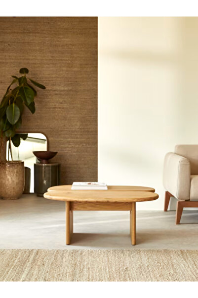 Creawood Sophia Masif Meşe Orta Sehpa