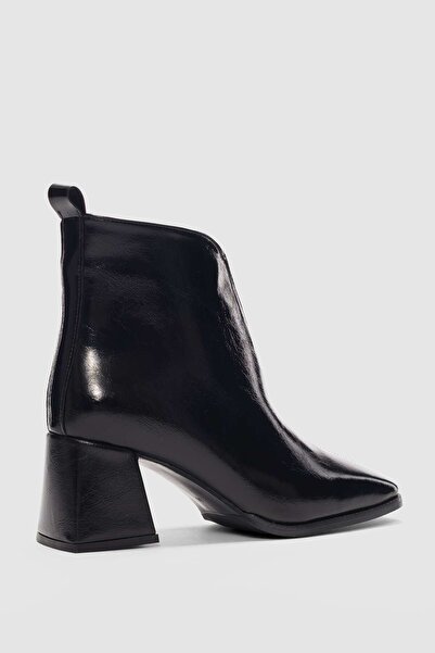 selin shoes Brennor Side Zipper Women's Boots - Black Patent Leather