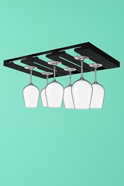 VENON White 6-Piece Glass Rack Glass Holder Stainless Metal Cup and Glass Hanger – Kitchen and Bar Organizer