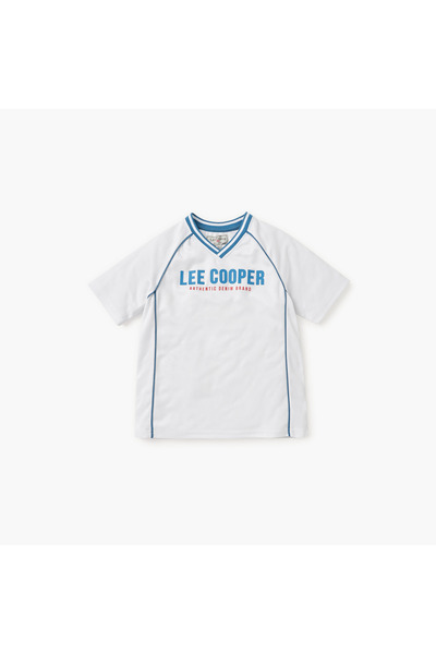 Lee Cooper Graphic Print V-Neck T-shirt and Shorts Set