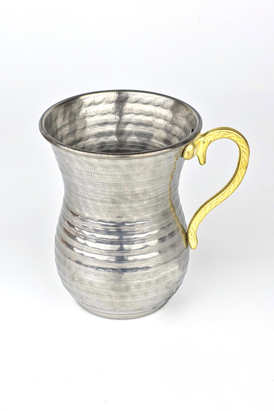 Binbir Trend Chrome Steel Ayran Cup – 300 ml (with Options for 1 / 10 / 30 / 50 Pieces)