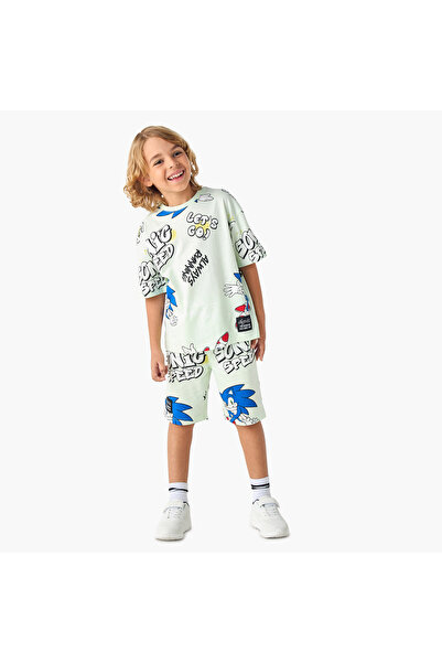CPLG Sonic the Hedgehog Print T-shirt and Shorts Set