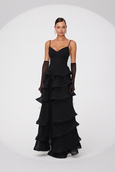NOK İSTANBUL Silent Rhapsody Maxi Dress Black