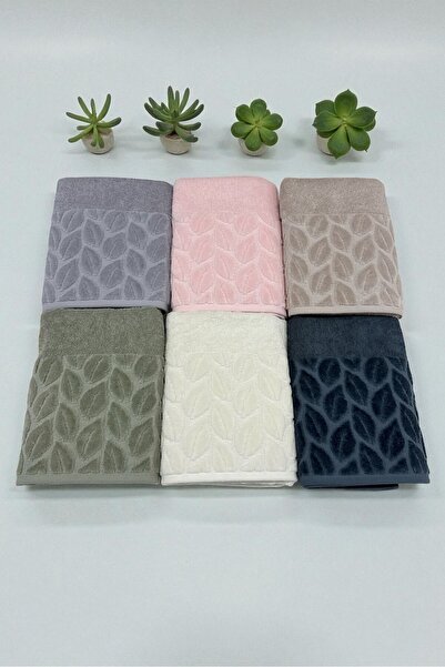 HAVLULAND طقم مناشف نورباك هازال مكون من 6 قطع، مقاس 50×90 سم، 100% قطن، ألوا...