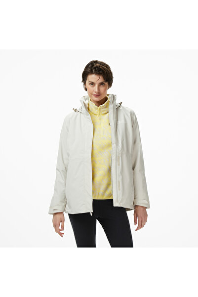Jack Wolfskin Rotwand 3in1 Women's Beige Outdoor Jacket Women's Outdoor Jacket A60333