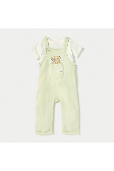 Disney Simba Embroidered Dungaree and T-shirt Set