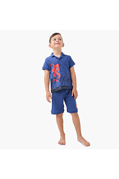 Marvel Spider-Man Print Shirt and Shorts Set