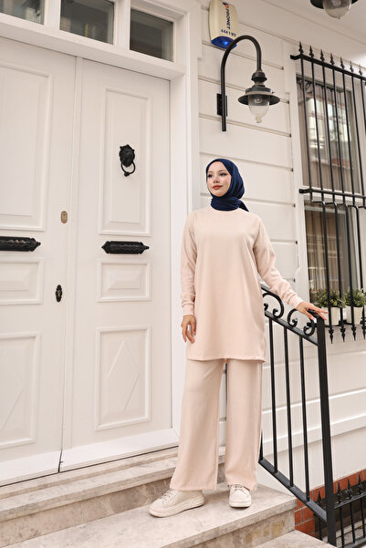 ECESSA FASHİON Πλεκτό Σετ Βασικό Πλεκτό Σετ Δύο Τεμαχίων