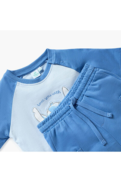 Disney Stitch Print T-shirt and Shorts Set