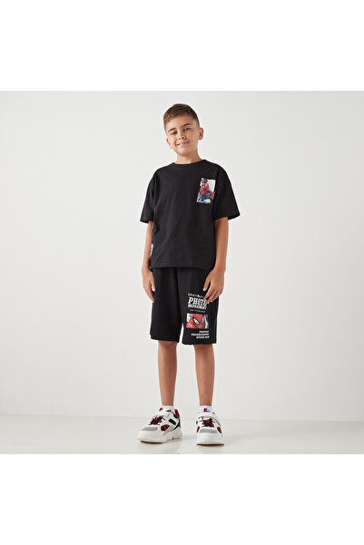 Marvel Spider-Man Print T-shirt and Shorts Set
