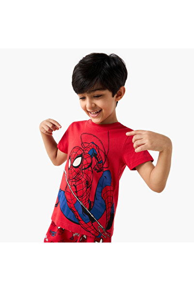 Marvel Spider-Man Print T-shirt and Shorts Set