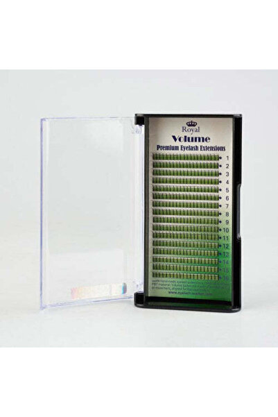 Royal Premium Volume 2D Eyelash Extensions, D Curl, 0.12 mm, 11 mm, 16 rows