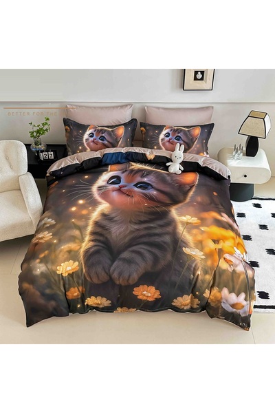 CHIRASO CHIRASO Bedding, 5D, 1 Person, ELASTIC Sheet 140x200cm, Duvet Cover 155x205cm, 2 Pillowcases