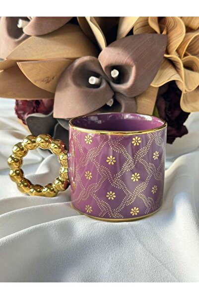 MD MİMOZA DEKOR Porcelain Tea Coffee Cup 400ml -Md1