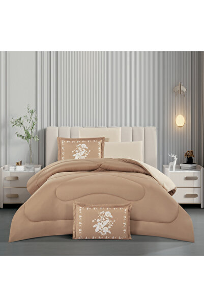 unique home collection طقم لحاف مزدوج بريستول من الألياف الدقيقة القابلة للعكس من يونيك هوم، مكون من 4 قطع - 240×170 سم