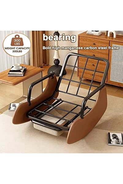 HayaBazaar Rocking Chair with Footrest, Side Pockets & Adjustable High Back.