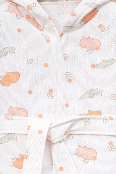 Bebitof Cute Animals Patterned 100% Cotton Bathrobe