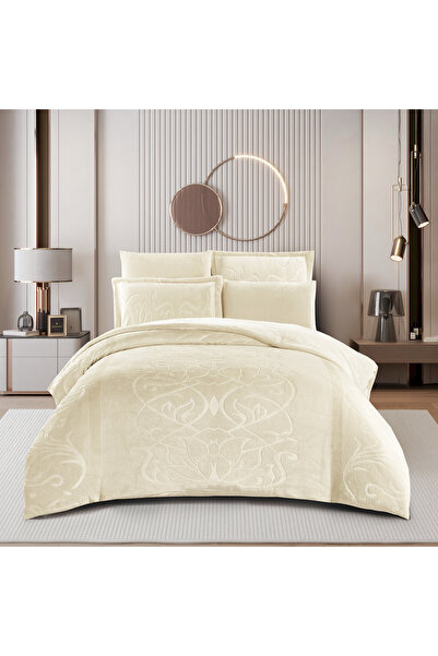 unique home collection Embossed Velvet Comforter Set, King