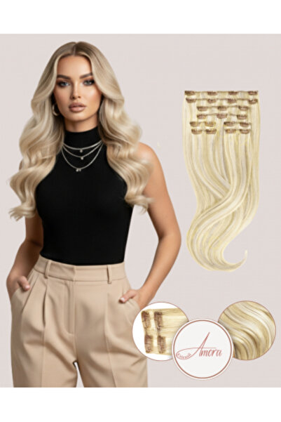 Amora Extensii cu clips Amora Barbie Blond 22-60 – 100% păr Remy indian