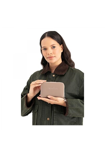 Benetton United Colors of Bnt_1658 10X14X4 Mink Unisex Wallet