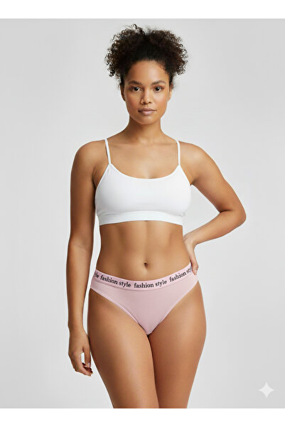 İntimate Women's Waist Elastic Detailed Fashion Style Cotton Stretchy Bikini Type 6-Piece Panties