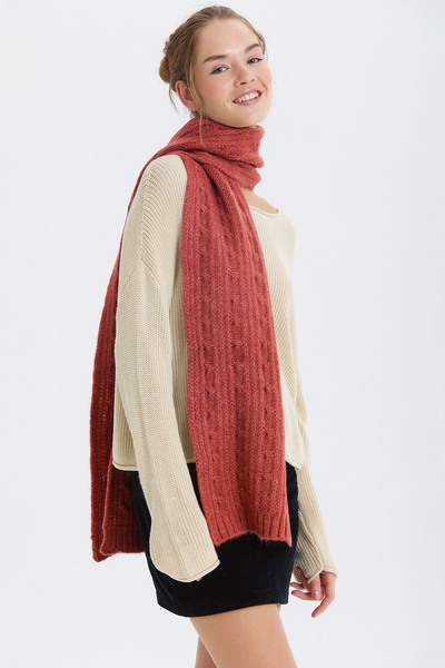 Clandestino Knitted Patterned Medium Size Scarf Tile