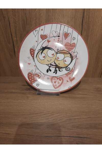 Keramika Mama Set / Breakfast for One Person 3 Pieces Dried Rose with Hearts