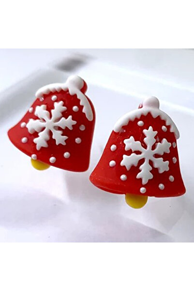 REDz Accessories Bell Earrings, Pin Fastening, for Women, Fashion Look, Red