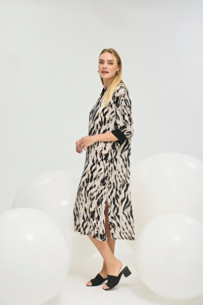 GİZZEY 21261 ΓΥΝΑΙΚΕΙΟ ΦΟΡΕΜΑ ΜΕ ΠΟΥΛΟΥΡΙΑ ΜΑΚΡΥ ΦΟΡΕΜΑ