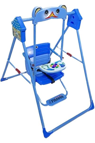 Toybox Indoor Outdoor Musical Baby Swing With Safety Seat, Blue