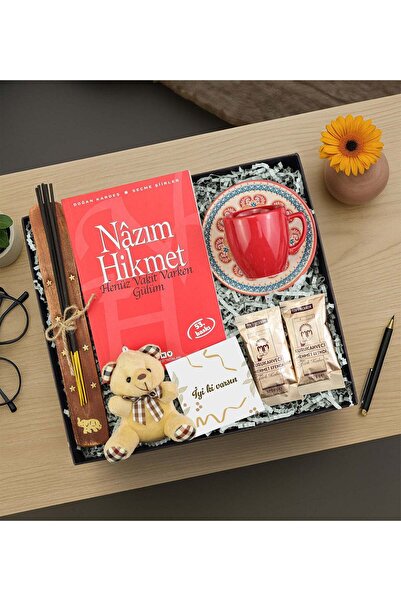 Theikonstore Şiir Kitabı & Tütsü & Fincan & Anahtarlık & 2'li Türk Kahvesi He...