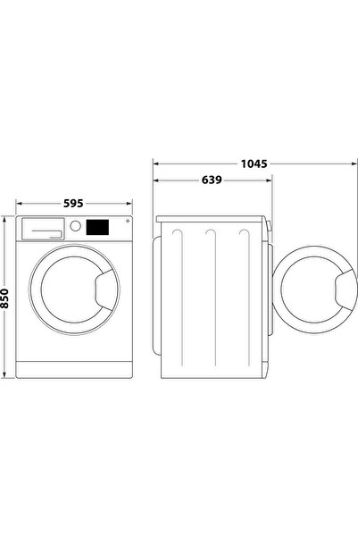 Ariston 11kg Front Load Washing Machine | 1400 RPM Spin | 16 Programs | Digital LED Display