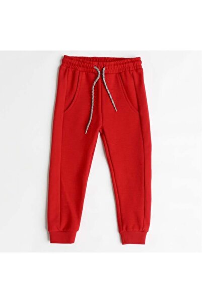 NANİCA Red Boy's Side Striped Sweatpants 1-5 Years Old