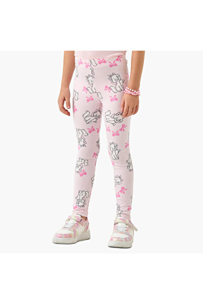 Disney Marie Print Leggings with Elasticated Waistband