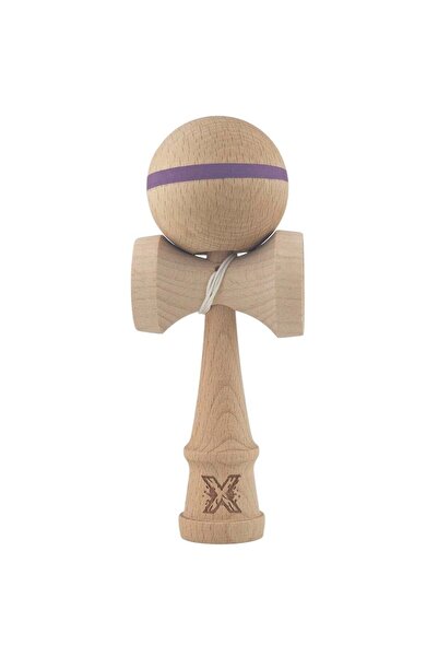 Kendama X OriginalÄƒ, ProfesionalÄƒ, din Lemn, 18 cm, Dunga Mov