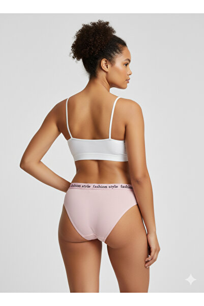 İntimate Women's Waist Elastic Detailed Fashion Style Cotton Stretchy Bikini Type 6-Piece Panties