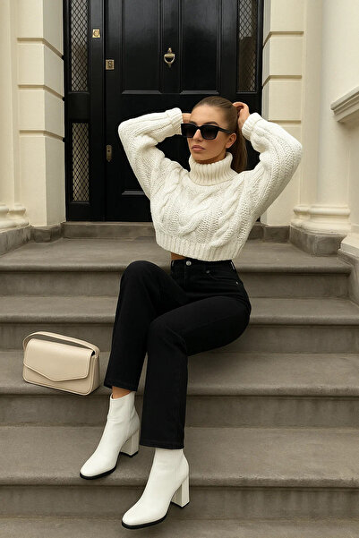 XRAY JEANS Kadını Yüksek Bel Geniş Paça Siyah Kot Pantolon