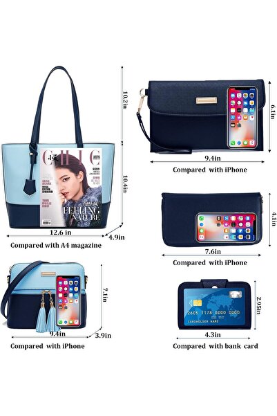 Generic YNIQUE Satchel Purses and Handbags for Women Shoulder Tote Bags Wallets