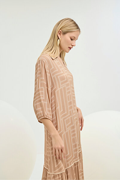 GİZZEY 21346 ΓΥΝΑΙΚΕΙΟ ΦΟΡΕΜΑ ΜΕ ΠΟΥΛΟΥΡΙΑ ΜΑΚΡΥ ΦΟΡΕΜΑ