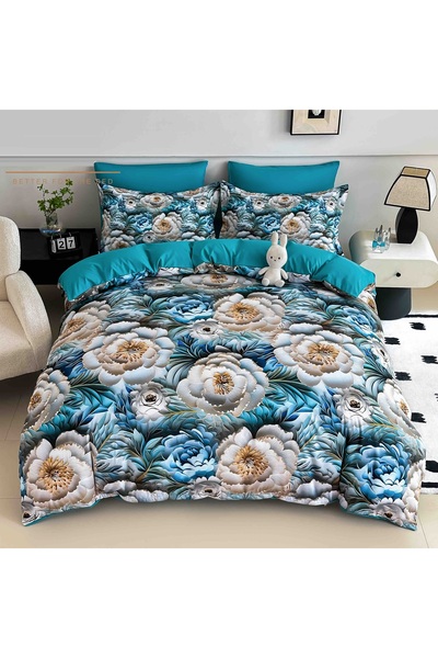 CHIRASO CHIRASO Bedding, 5D, 1 Person, ELASTIC Sheet 140x200cm, Duvet Cover 155x205cm, 2 Pillowcases