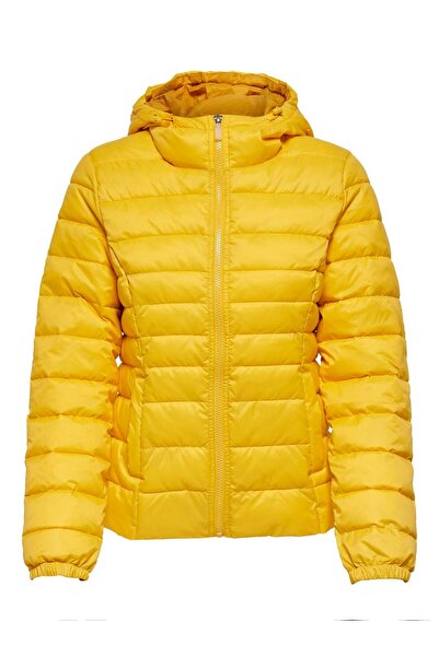 ONLY Women's Yellow Hooded Slim Puffer Jacket15205758 ONLNEWTAHOE