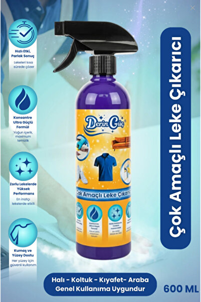 Derin Güç Çok Amaçlı Konsantre Leke Sökücü 600 ml – Zorlu Lekelere Karşı Etki...