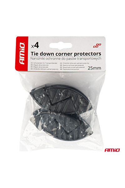 AMIO Set of 4 x Protective corners for 25mm cargo securing straps, AVX-AM03573