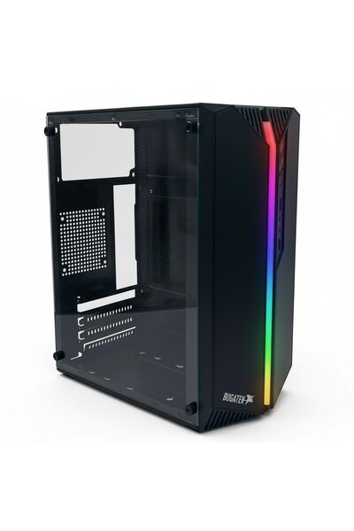 Bugatek BGYRGB USB 3.0 Micro-ATX RGB Temperli Cam Bilgisayar Kasası