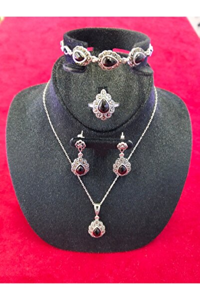 FURKANOLTUTAŞI VE KUYUMCULUK 925 AYAR GÜMÜŞ OLTU TAŞI 4'LÜ TAKI SETİ