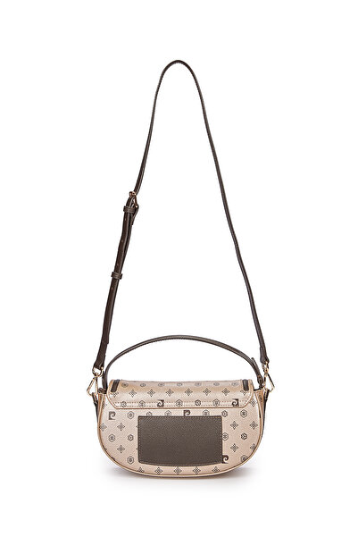 Pierre Cardin Geantă de umăr cu monogramă pentru femei, cu curea detașabilă aurie și închidere magnetică 05PC25Y10301